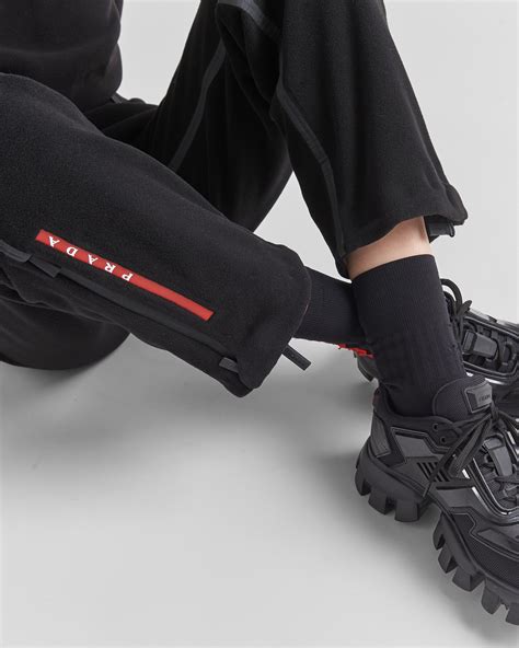 prada black joggers|Prada joggers men.